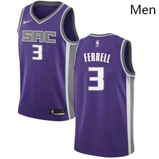 Mens Nike Sacramento Kings 3 Yogi Ferrell Swingman Purple NBA Jersey Icon Edition